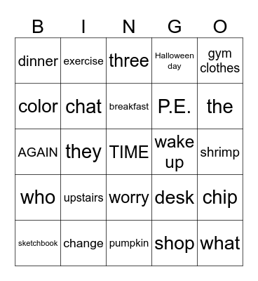 Bingo Card