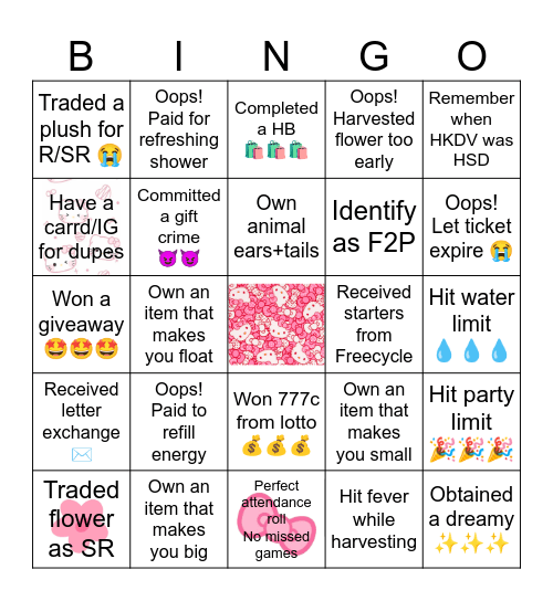 HKDV BINGO Card