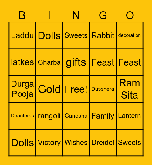 Harmony Autumn Bingo Card