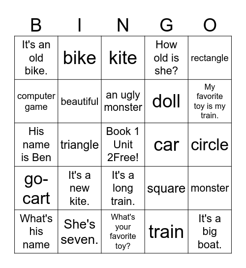 Superminds Book 1 Unit 2 Bingo Card