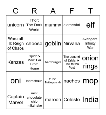 Infinite Bingo Card