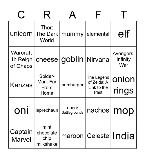 Infinite Bingo Card