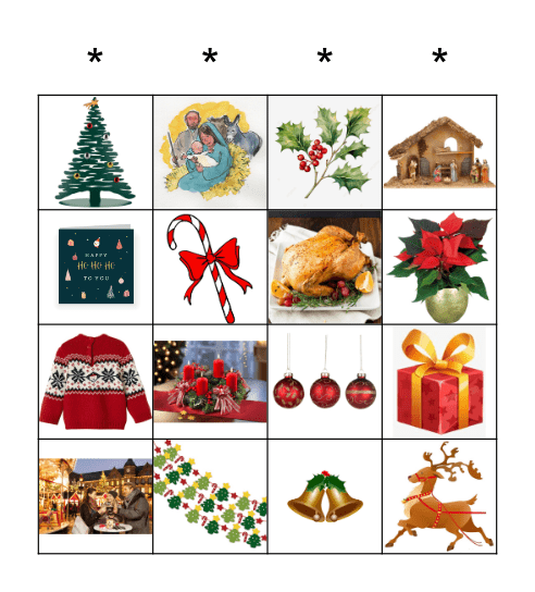 Kerstbingo Card