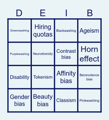 KNOW YOUR JARGON Bingo Card