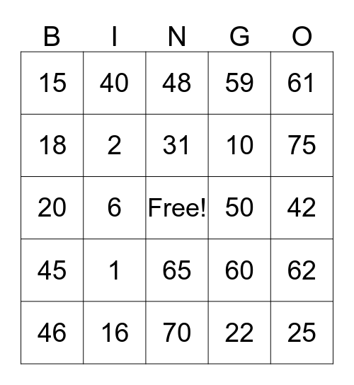 SHANNA'S bingo  Bingo Card