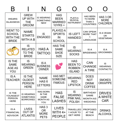 WADE & MICAYLA'S STAGORETTE Bingo Card