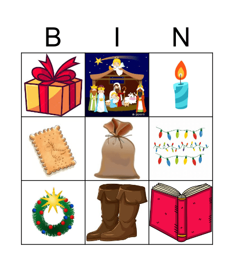 Beginletter kerst Bingo Card