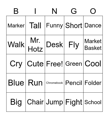 POS Bingo Card
