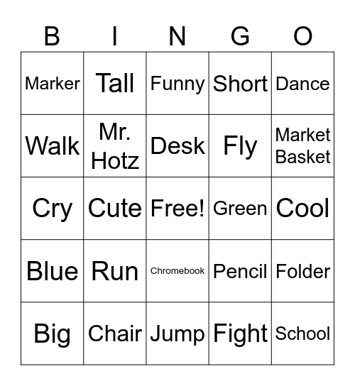 POS Bingo Card