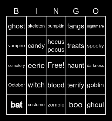 HALLOWEEN Bingo Card