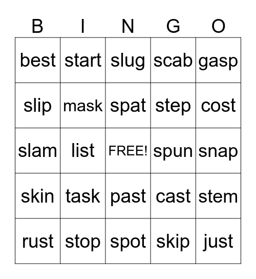 S BLEND BINGO Card