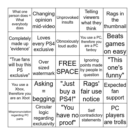 Jaytechtv Bingo 2.0 Bingo Card
