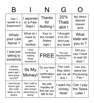 PCC BINGO Card