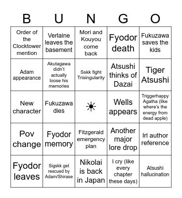 Ch. 120 Bingo Card