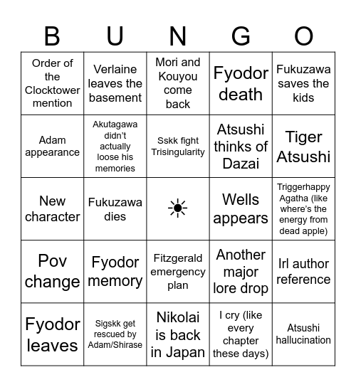 Ch. 120 Bingo Card