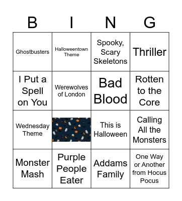 Halloween Bingo Card