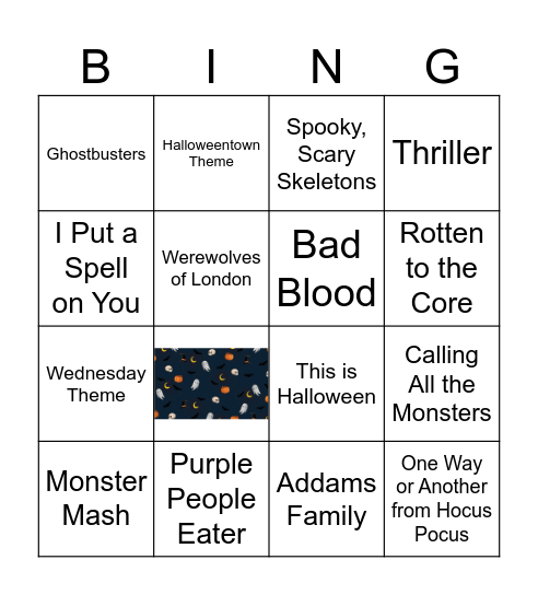 Halloween Bingo Card