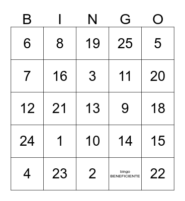 BINGO DA SAÙDE Bingo Card