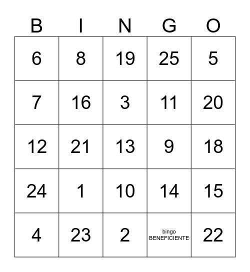 BINGO DA SAÙDE Bingo Card