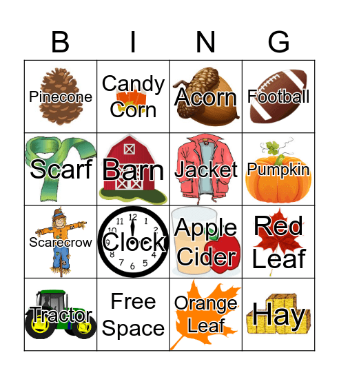 Autumn Bingo Card