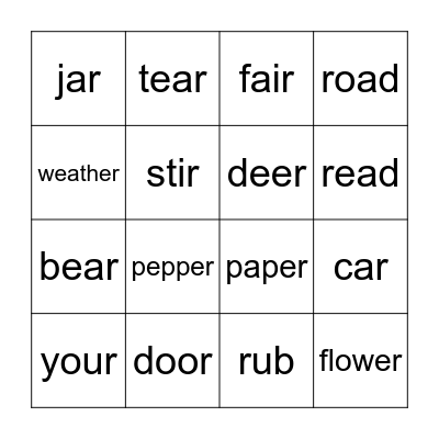 Final /r/ BINGO Card