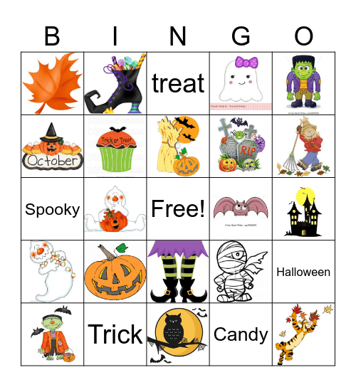 Halloween Bingo Card