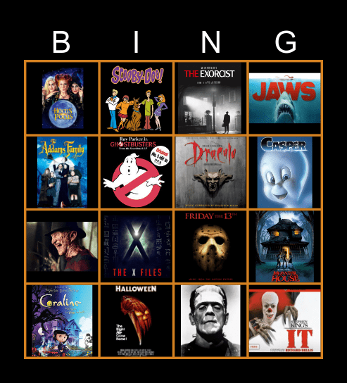 Halloween Spooky Bingo Card