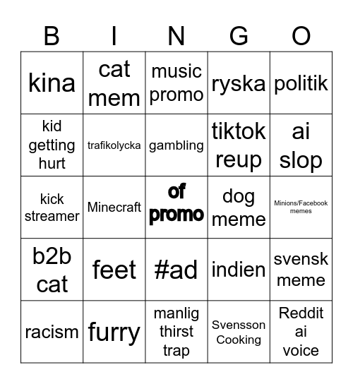 SvenStallsonGD's Bingo Card