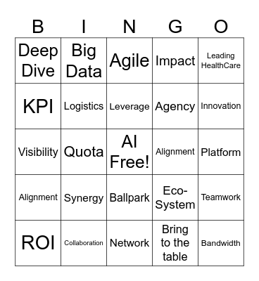 BuzzWords Bingo Card