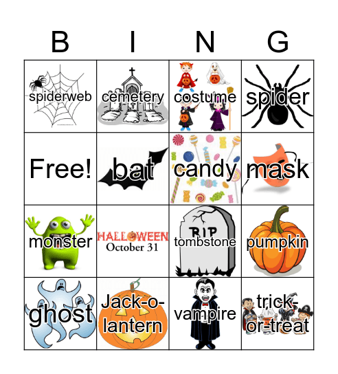 F9 Halloween Bingo Card