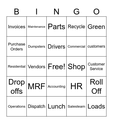 EMH Bingo Card