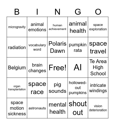 CNN 10 Bingo Card