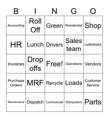 EMH Bingo Card