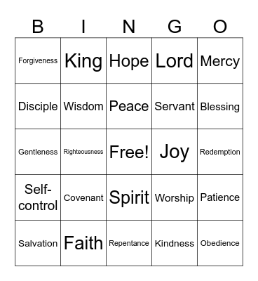 The Word Bingo Edition Bingo Card