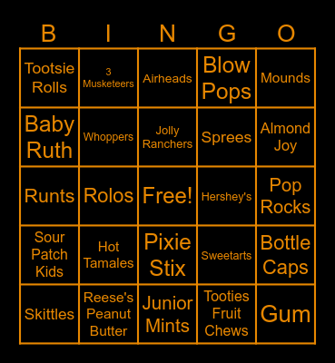 Halloween BINGO Card
