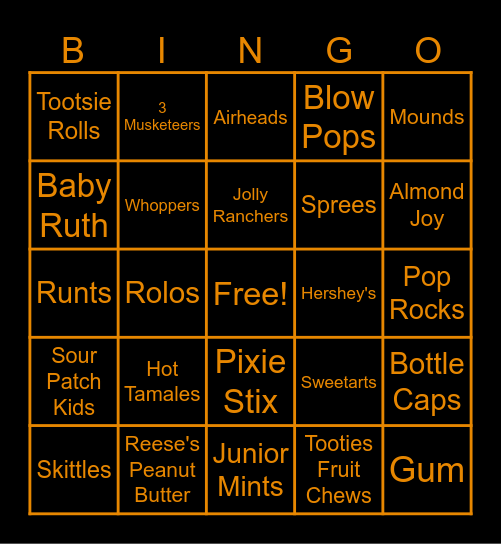 Halloween BINGO Card