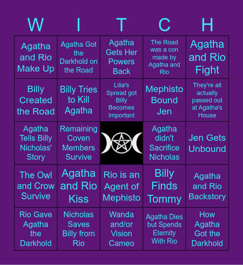 Agatha All Along Bingo Card