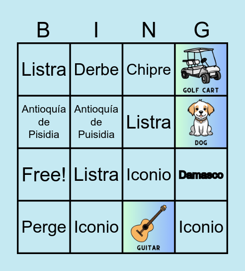 La Misión: primer viaje misionero Bingo Card