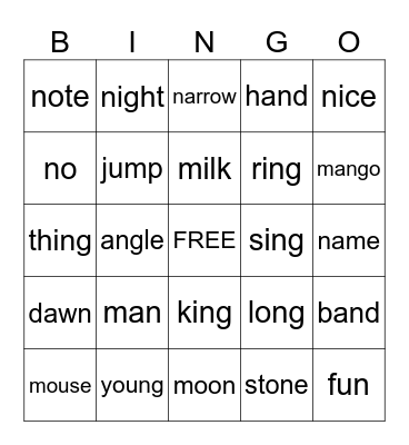 BINGO Card