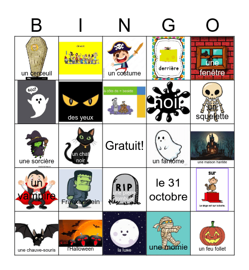 C'est l'Halloween! Bingo Card