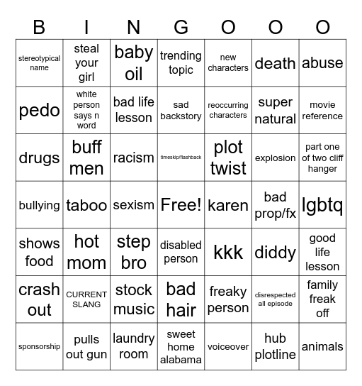 tt bingo Card