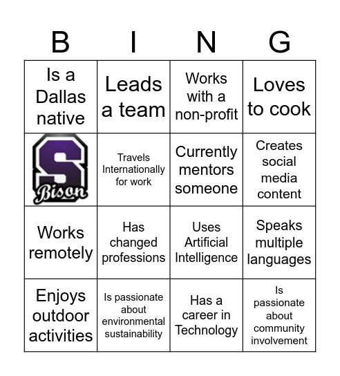 Sunset NAF Bing Icebreaker Bingo Card