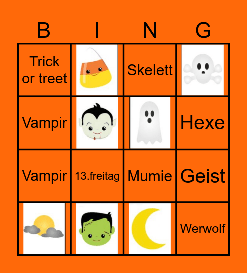 Halloween bingo Card