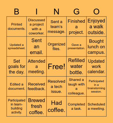 Halloween Bingo Card