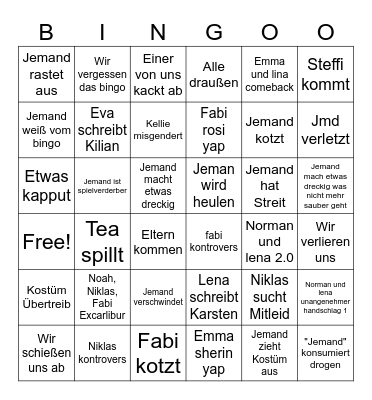 Halloween Bingoo Bingo Card