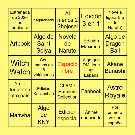 Anuncios Panini La Experiencia 2024 Bingo Card