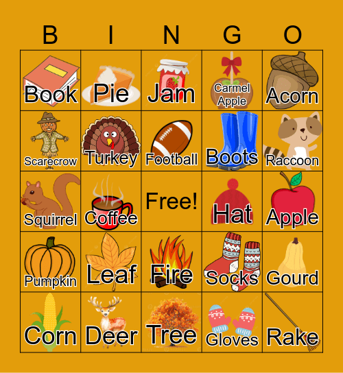 Fall Fun! Bingo Card