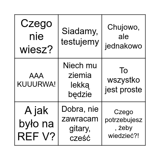 PROJEKTOWE BINGO SESP Bingo Card