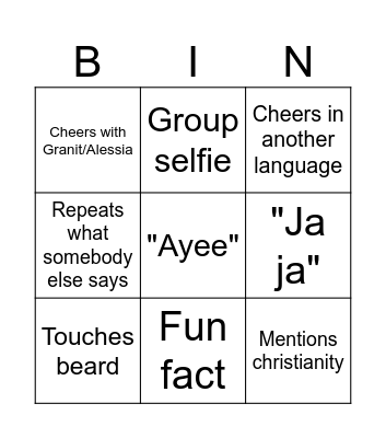 Agge bingo Card