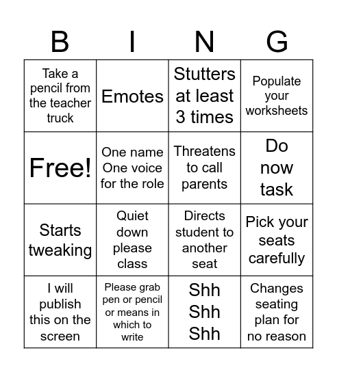 lasdajghlajkdgh Bingo Card